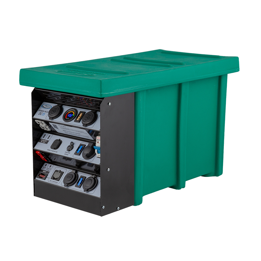 A portable battery box and mobile dual battery system green box